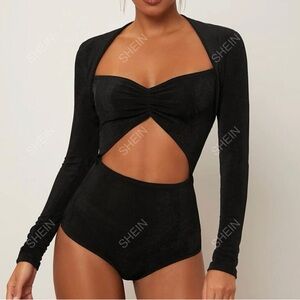 Ruched Cut Out Bodysuit